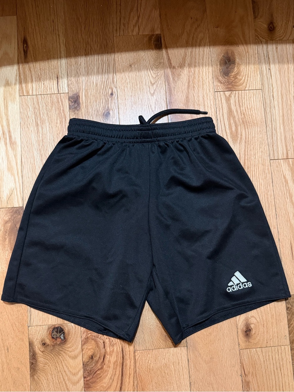 adidas Boys Black Soccer Shorts | Tag 9-10 (Fits Best Size 7-8) - Excellent